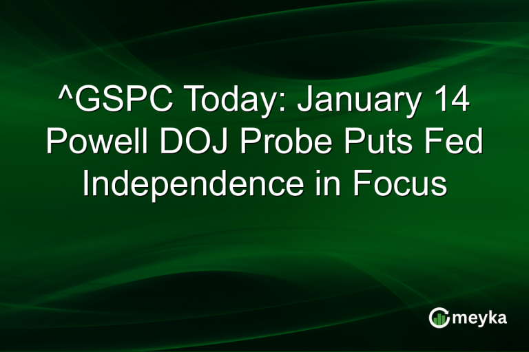 ^GSPC Today: January 14 Powell DOJ Probe Puts Fed Independence in Focus