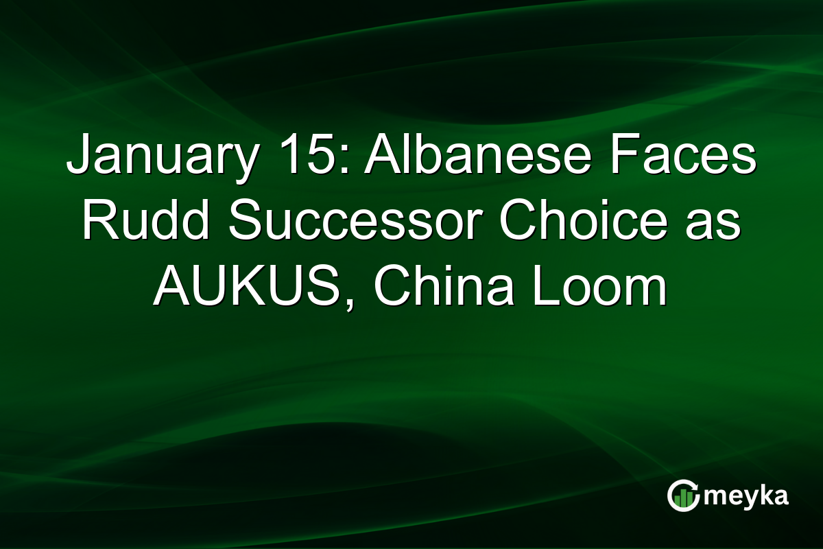 January 15: Albanese Faces Rudd Successor Choice as AUKUS, China Loom