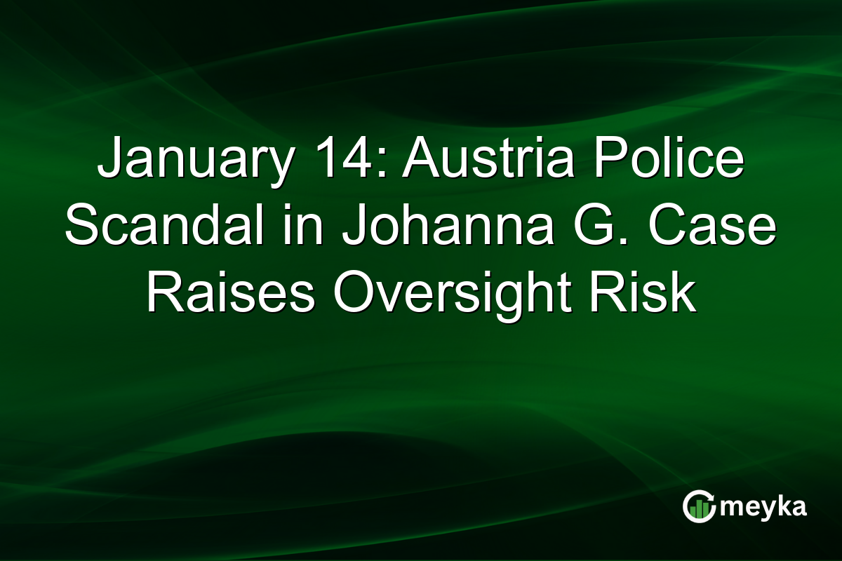 January 14: Austria Police Scandal in Johanna G. Case Raises Oversight Risk