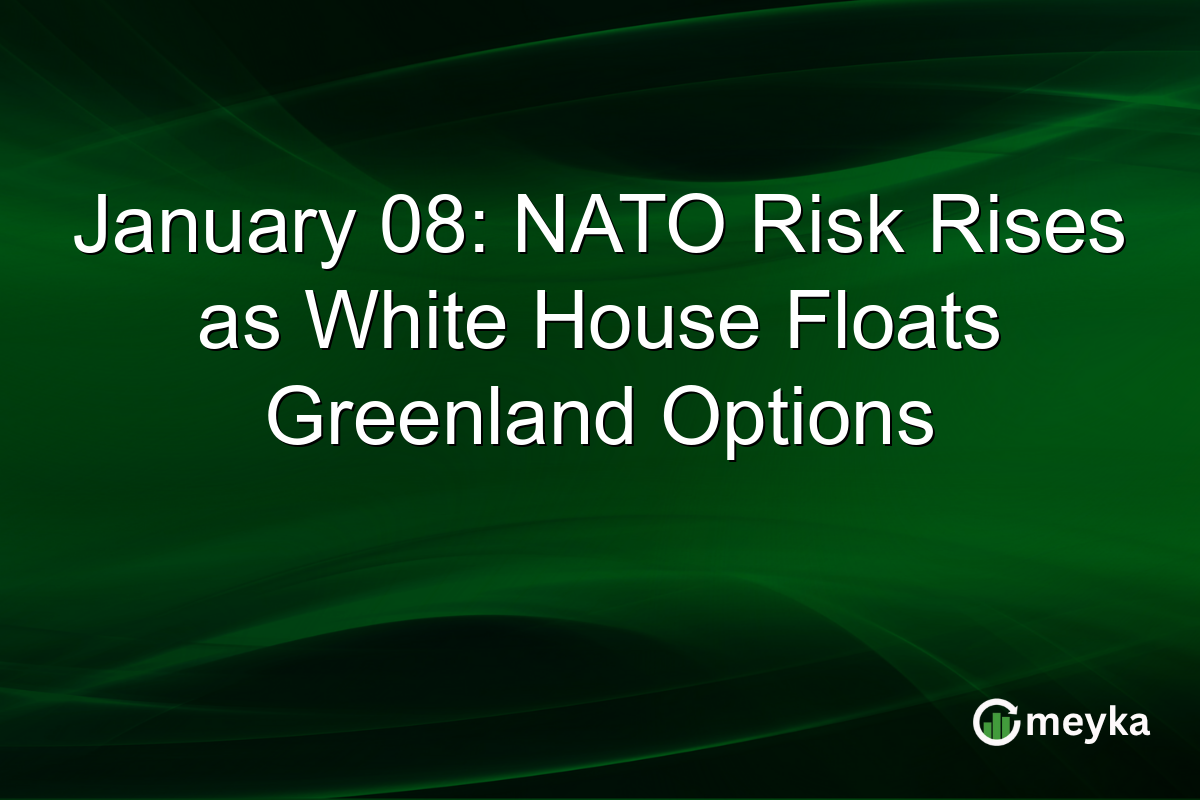 January 08: NATO Risk Rises as White House Floats Greenland Options