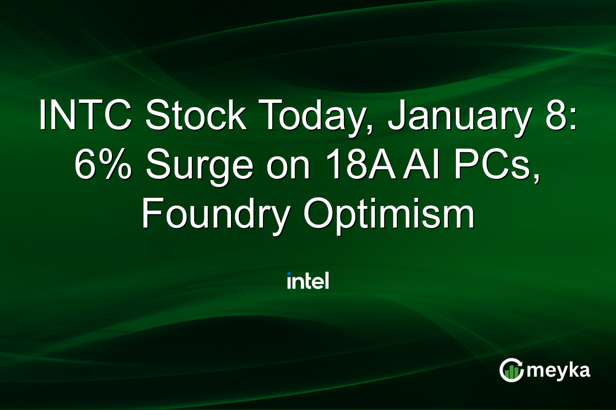 INTC Stock Today, January 8: 6% Surge on 18A AI PCs, Foundry Optimism
