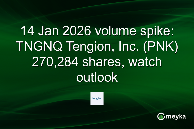 14 Jan 2026 volume spike: TNGNQ Tengion, Inc. (PNK) 270,284 shares, watch outlook