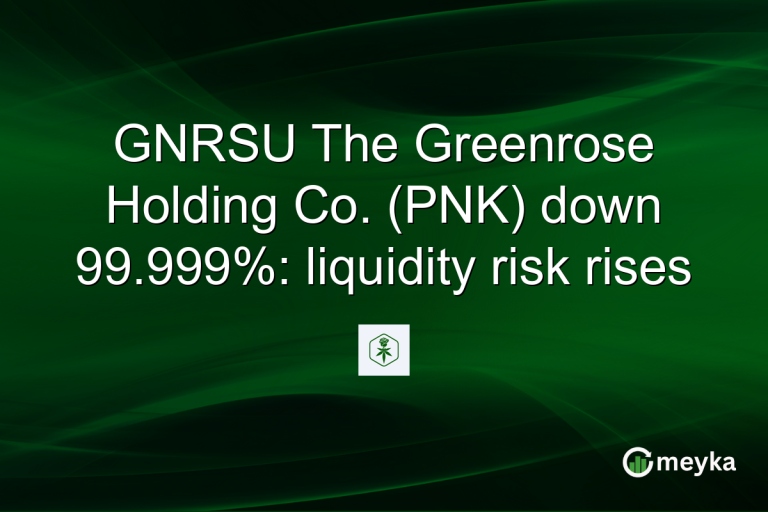 GNRSU The Greenrose Holding Co. (PNK) down 99.999%: liquidity risk rises