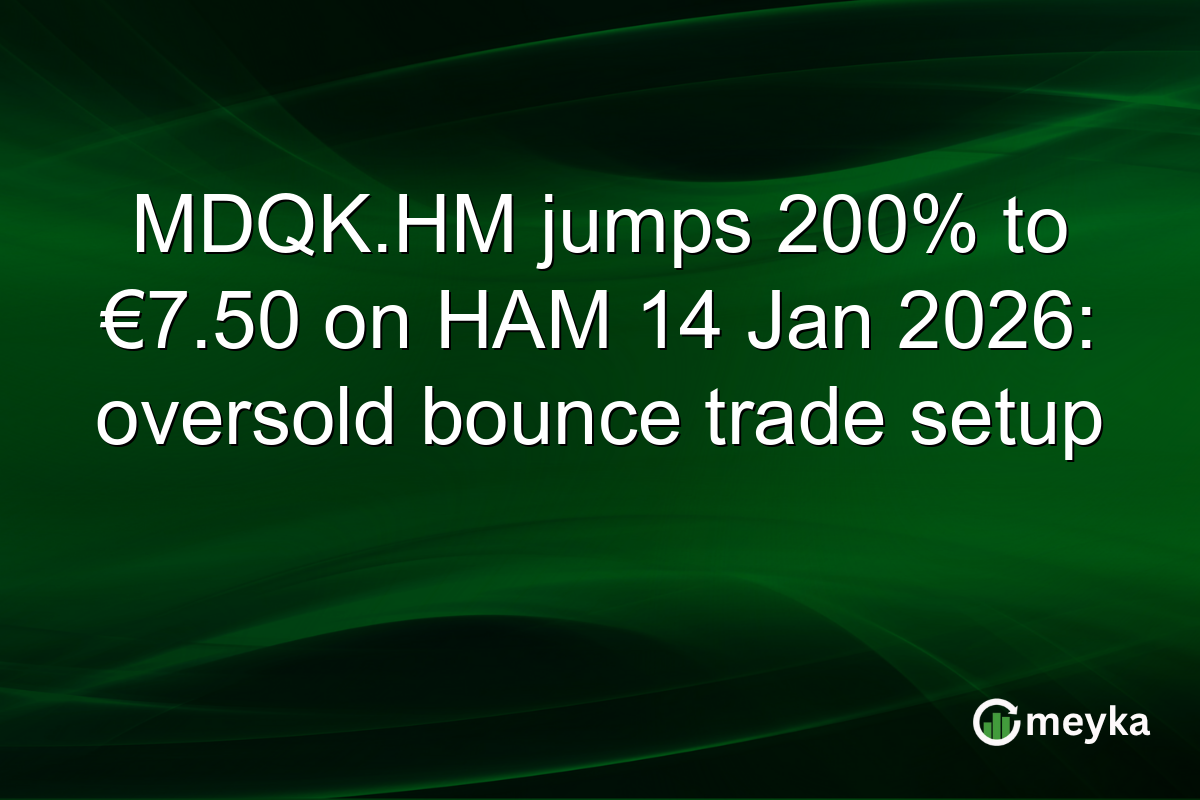 MDQK.HM jumps 200% to €7.50 on HAM 14 Jan 2026: oversold bounce trade setup