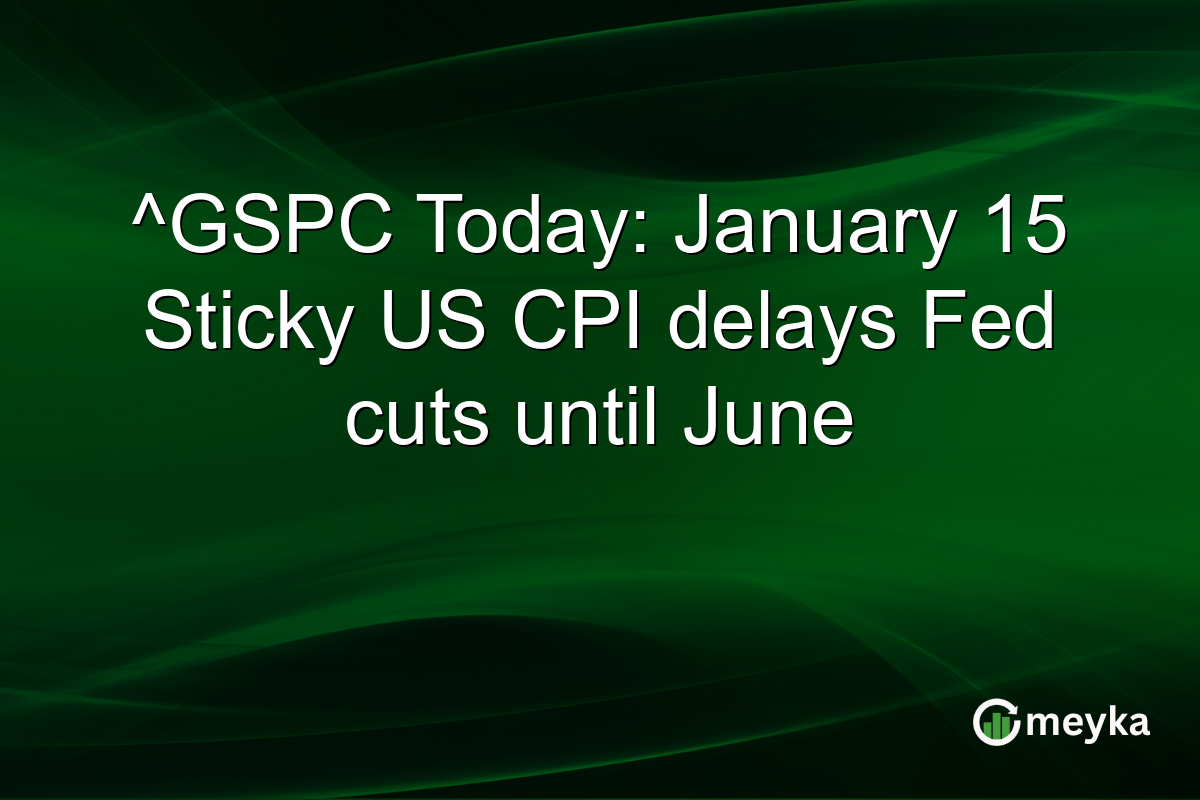 ^GSPC Today: January 15 Sticky US CPI delays Fed cuts until June