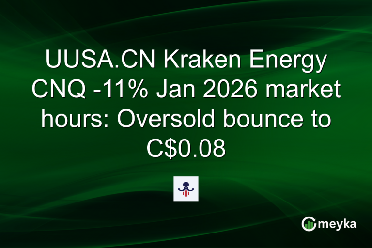 UUSA.CN Kraken Energy CNQ -11% Jan 2026 market hours: Oversold bounce to C$0.08