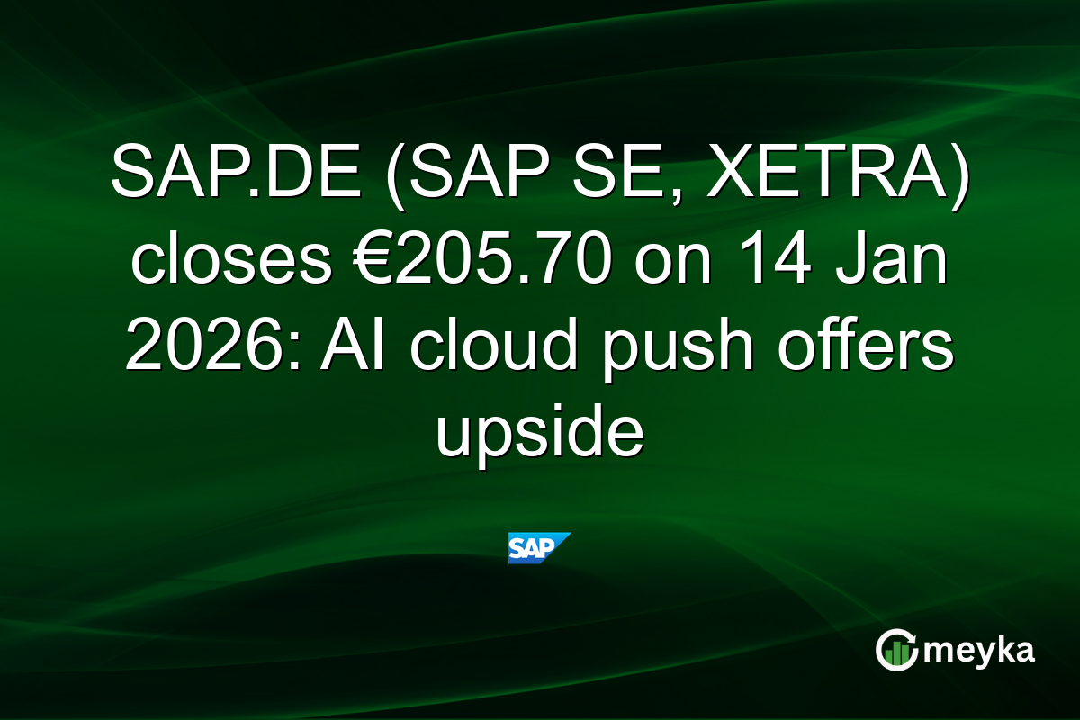 SAP.DE (SAP SE, XETRA) closes €205.70 on 14 Jan 2026: AI cloud push offers upside
