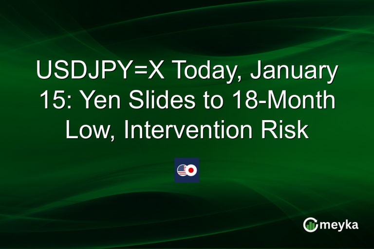 USDJPY=X Today, January 15: Yen Slides to 18-Month Low, Intervention Risk