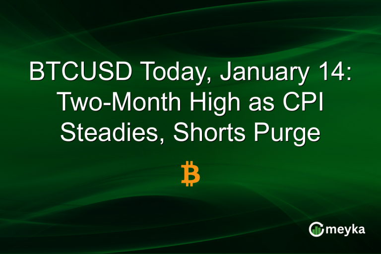 BTCUSD Today, January 14: Two-Month High as CPI Steadies, Shorts Purge