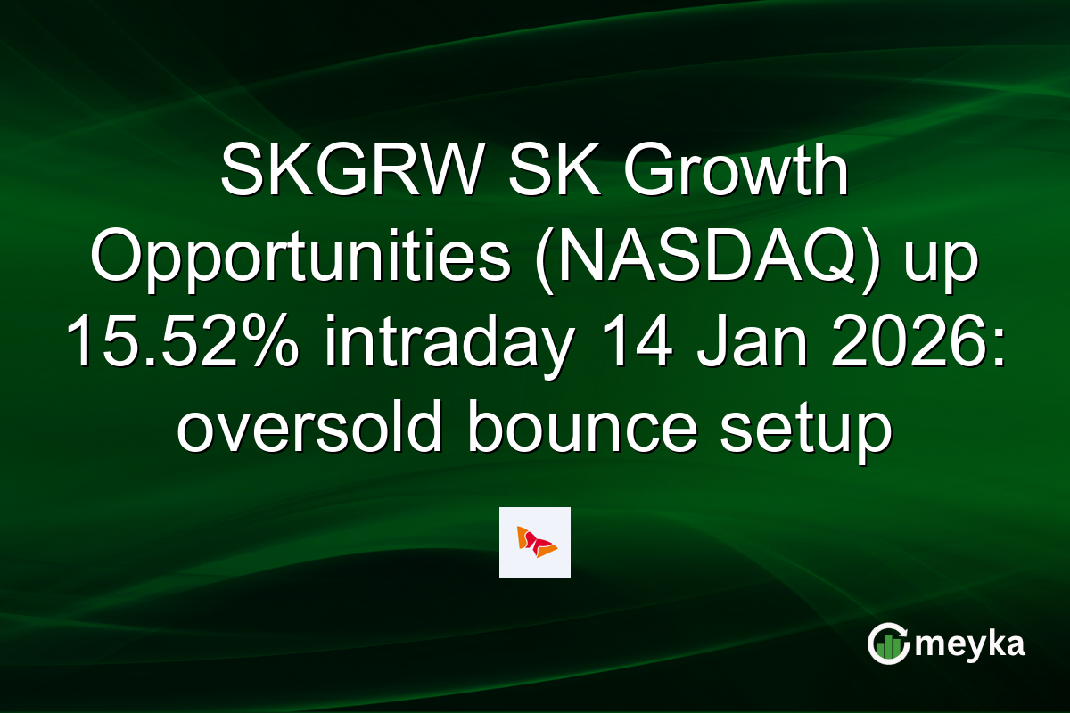 SKGRW SK Growth Opportunities (NASDAQ) up 15.52% intraday 14 Jan 2026: oversold bounce setup