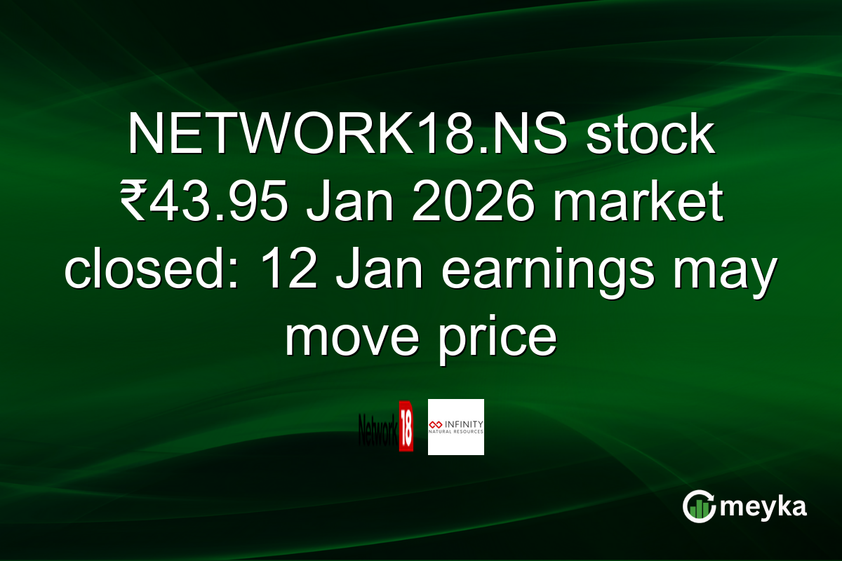 NETWORK18.NS stock ₹43.95 Jan 2026 market closed: 12 Jan earnings may move price