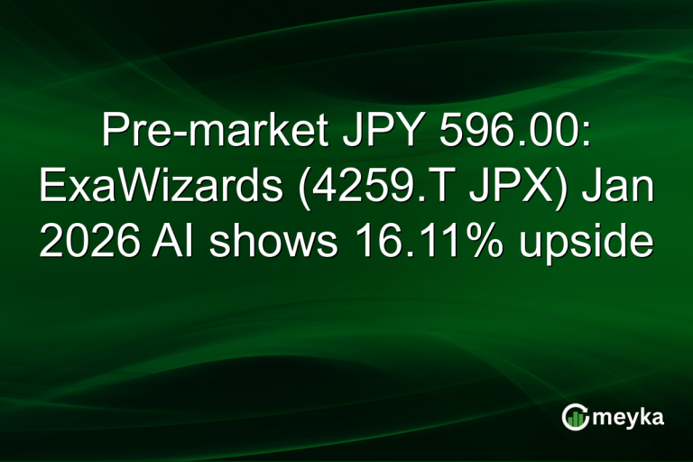 Pre-market JPY 596.00: ExaWizards (4259.T JPX) Jan 2026 AI shows 16.11% upside