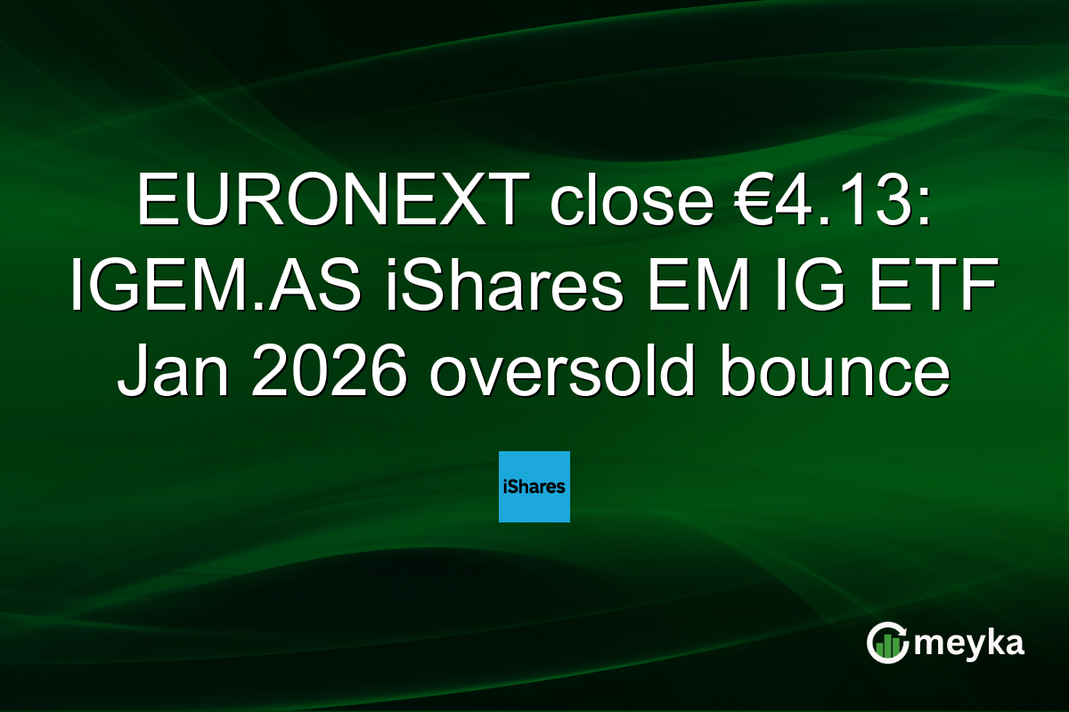 EURONEXT close €4.13: IGEM.AS iShares EM IG ETF Jan 2026 oversold bounce