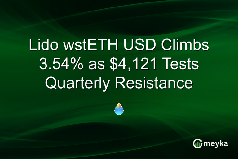 Lido wstETH USD Climbs 3.54% as $4,121 Tests Quarterly Resistance