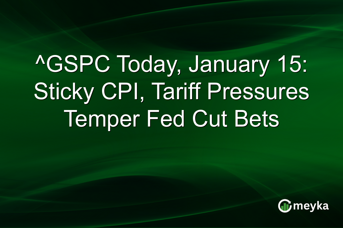 ^GSPC Today, January 15: Sticky CPI, Tariff Pressures Temper Fed Cut Bets
