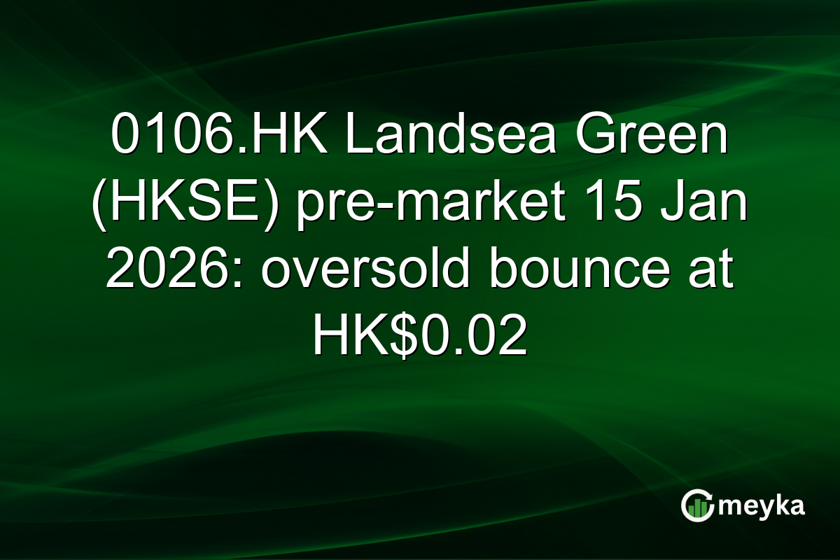 0106.HK Landsea Green (HKSE) pre-market 15 Jan 2026: oversold bounce at HK$0.02