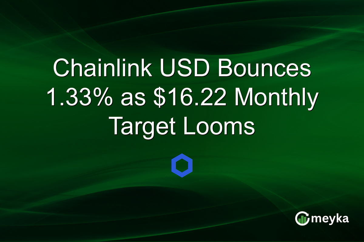 Chainlink USD Bounces 1.33% as $16.22 Monthly Target Looms