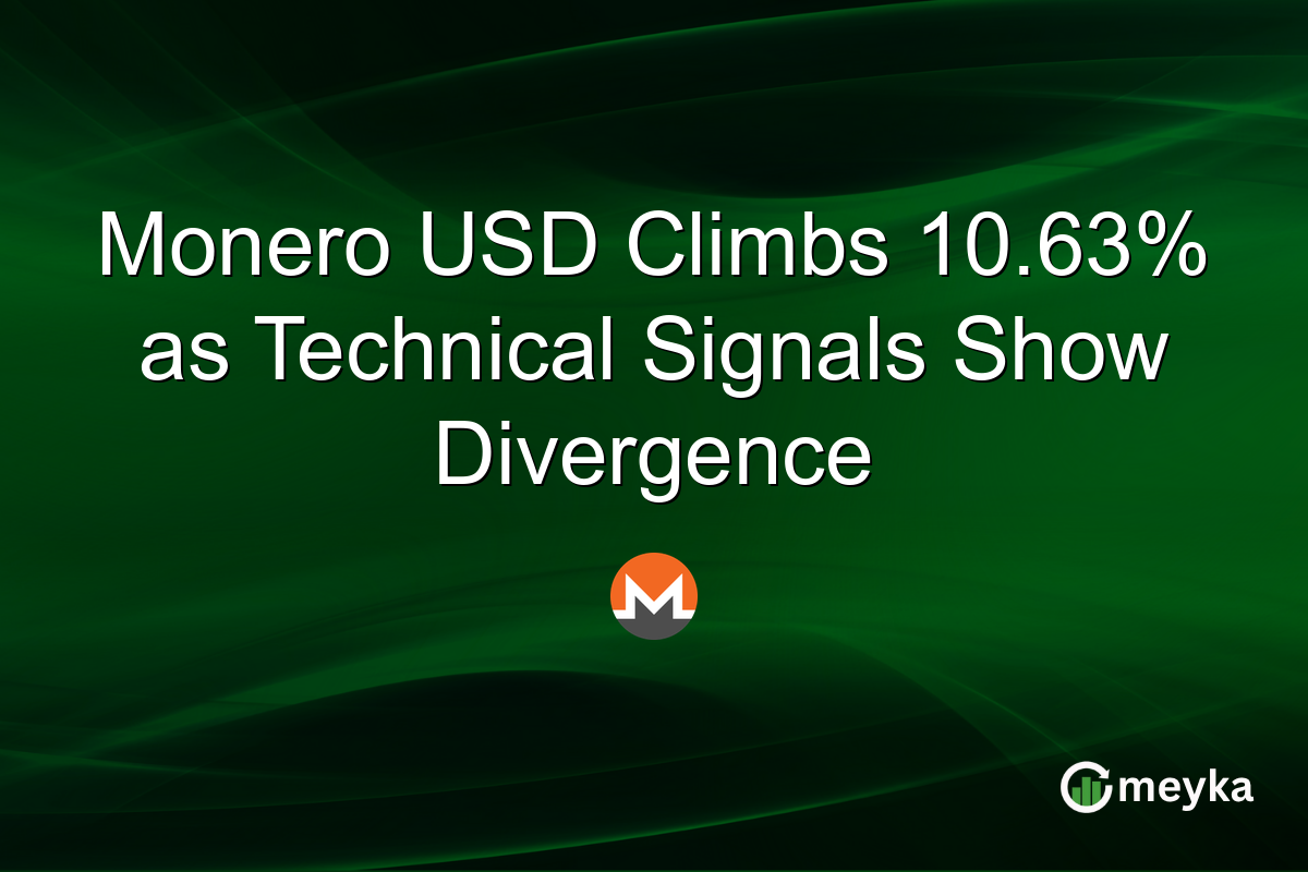 Monero USD Climbs 10.63% as Technical Signals Show Divergence