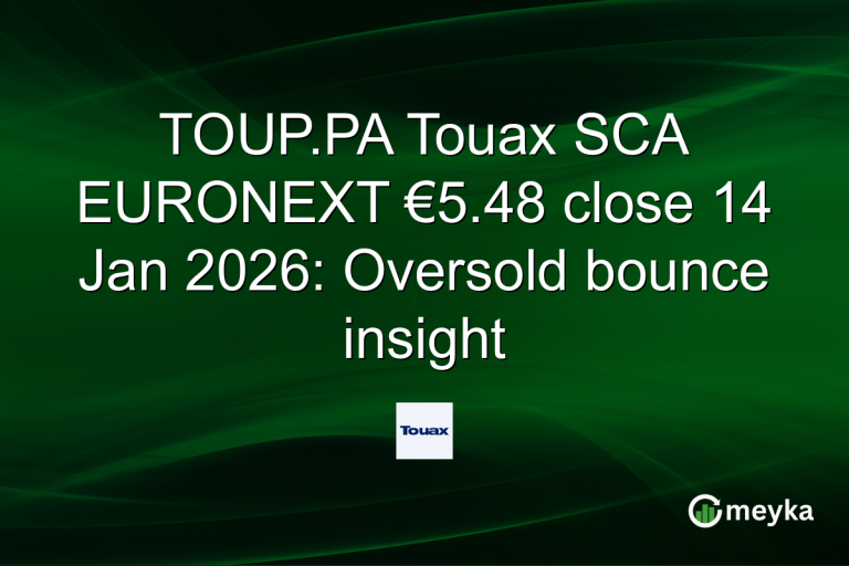 TOUP.PA Touax SCA EURONEXT €5.48 close 14 Jan 2026: Oversold bounce insight