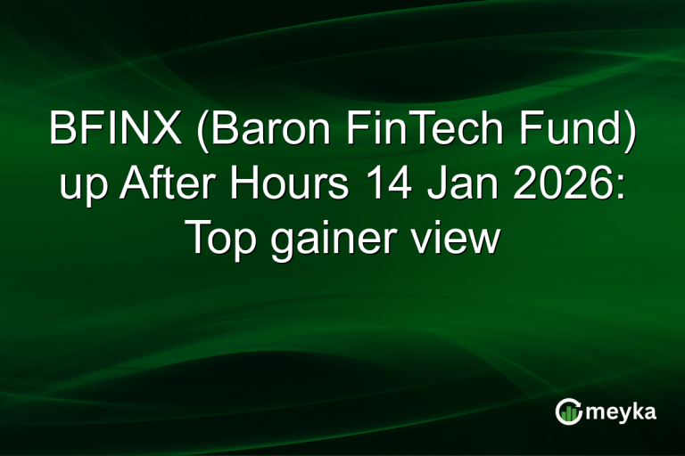 BFINX (Baron FinTech Fund) up After Hours 14 Jan 2026: Top gainer view