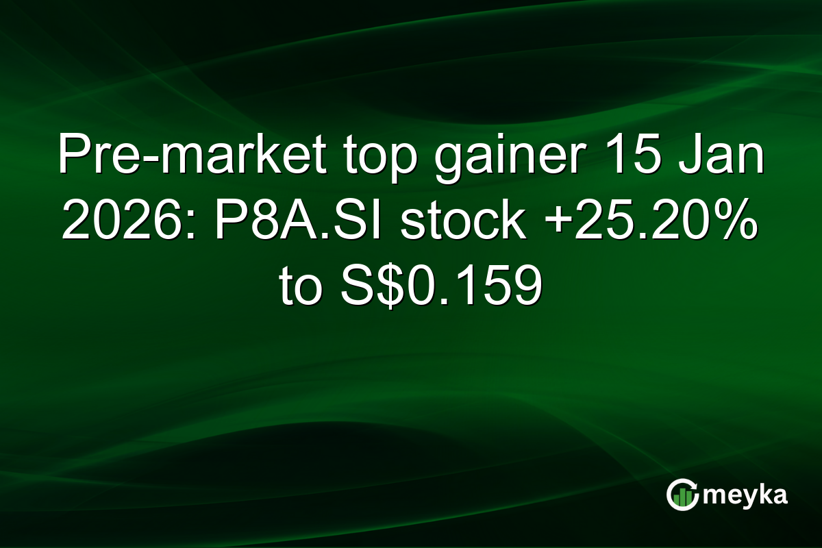 Pre-market top gainer 15 Jan 2026: P8A.SI stock +25.20% to S$0.159