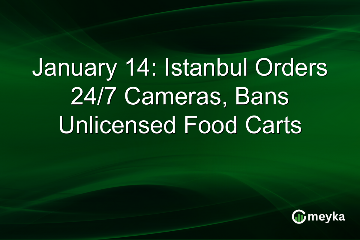 January 14: Istanbul Orders 24/7 Cameras, Bans Unlicensed Food Carts
