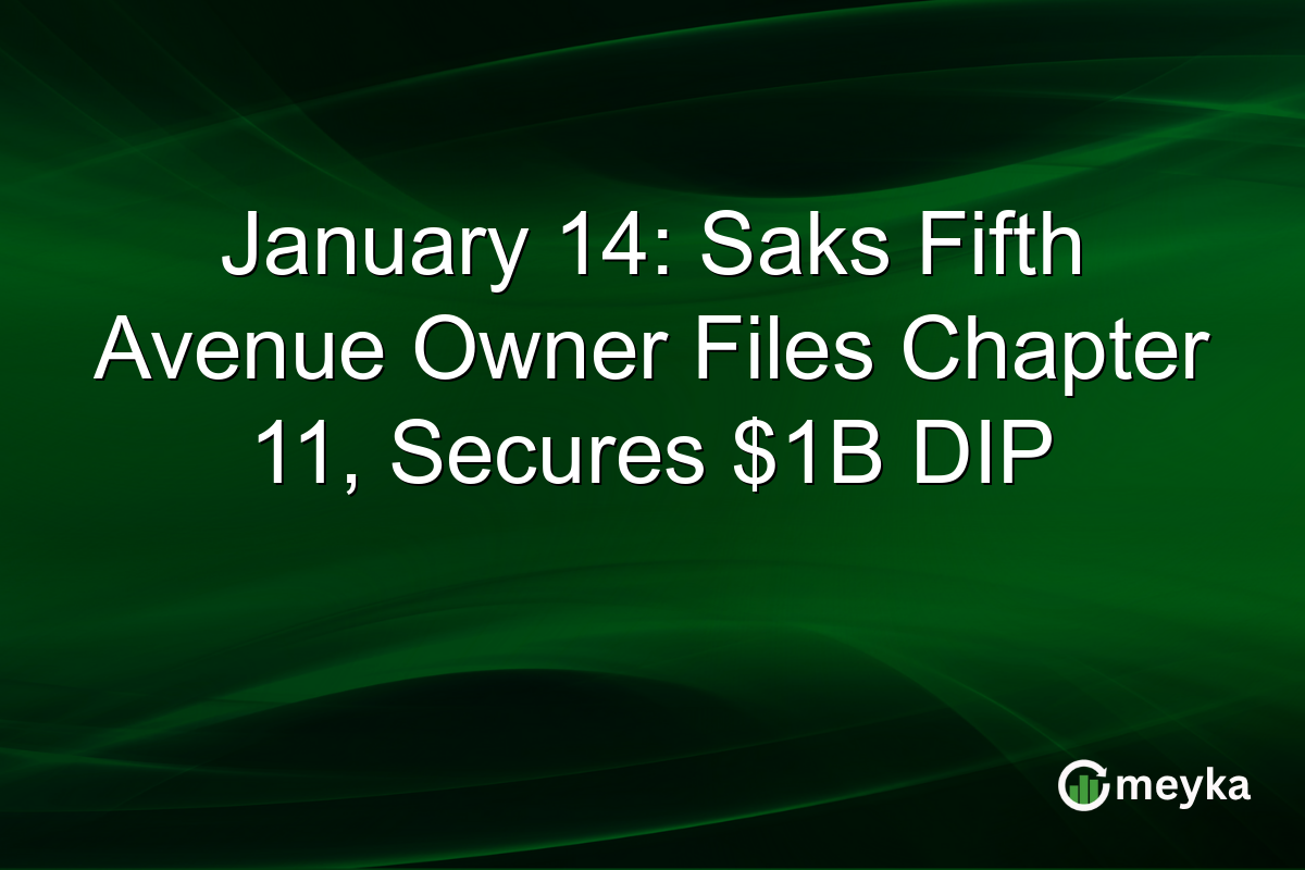 January 14: Saks Fifth Avenue Owner Files Chapter 11, Secures $1B DIP