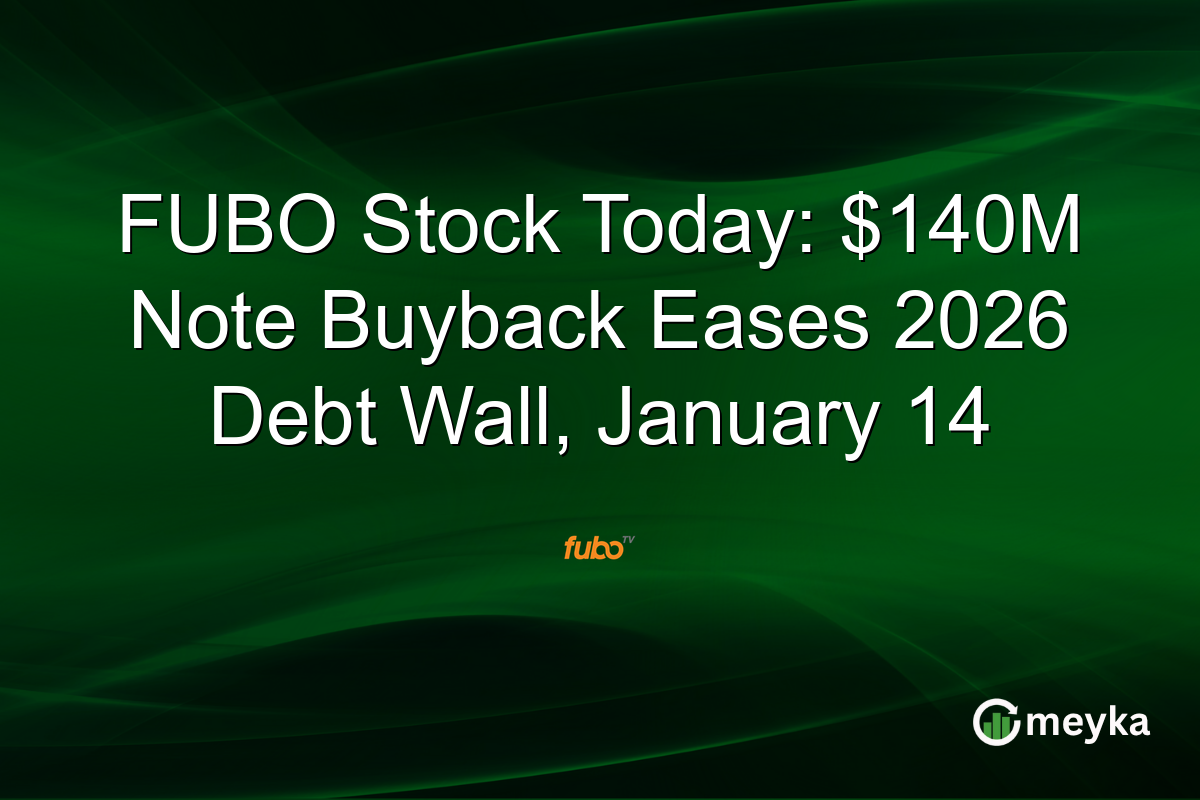 FUBO Stock Today: $140M Note Buyback Eases 2026 Debt Wall, January 14