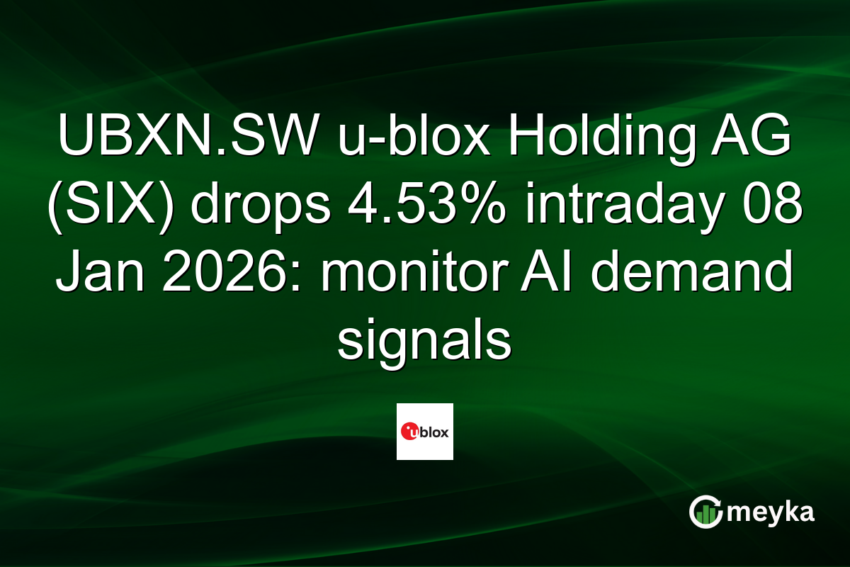 UBXN.SW u-blox Holding AG (SIX) drops 4.53% intraday 08 Jan 2026: monitor AI demand signals
