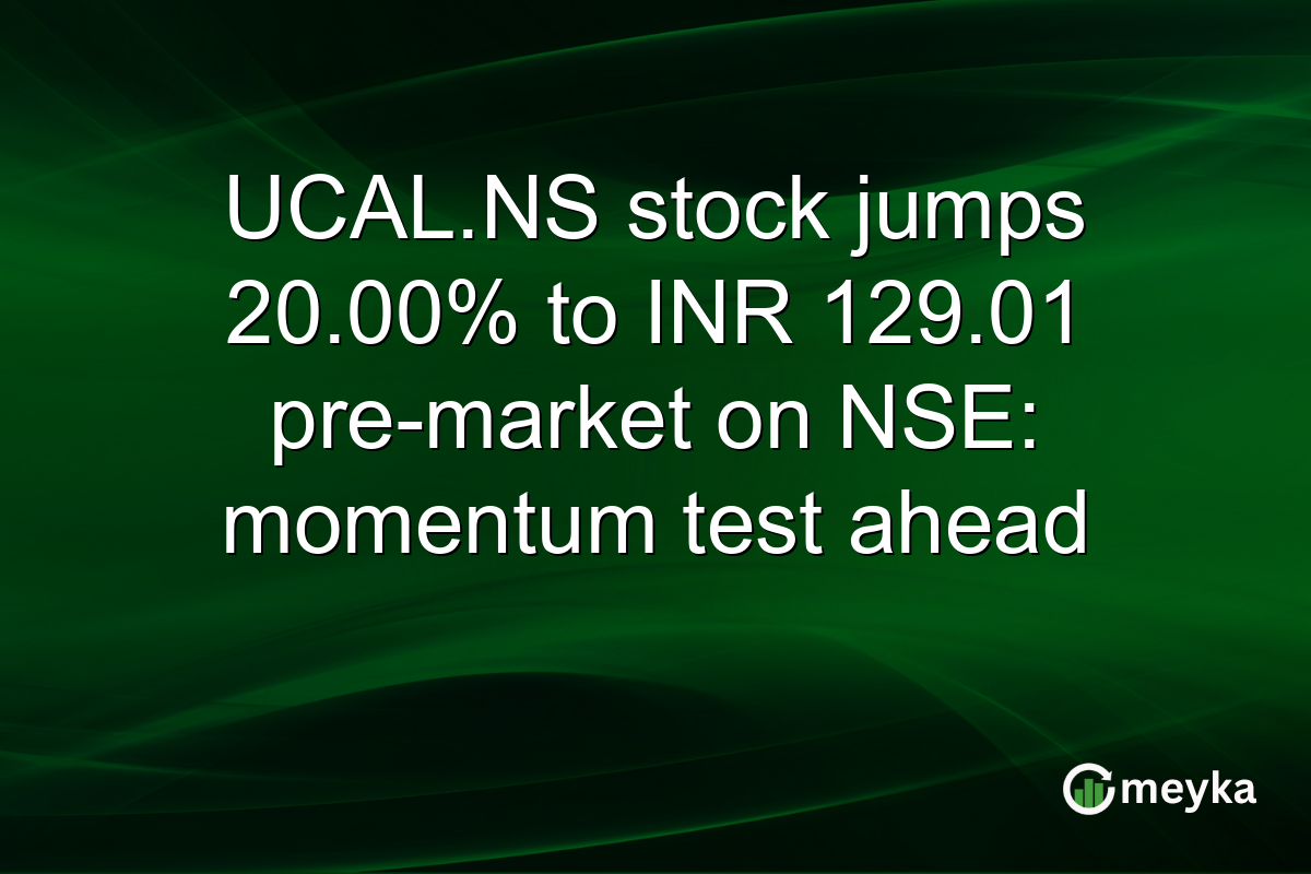 UCAL.NS stock jumps 20.00% to INR 129.01 pre-market on NSE: momentum test ahead