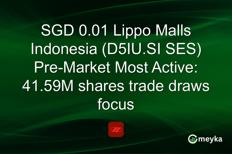 SGD 0.01 Lippo Malls Indonesia (D5IU.SI SES) Pre-Market Most Active: 41.59M shares trade draws focus
