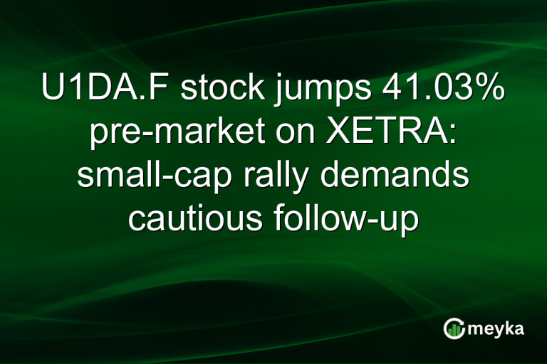 U1DA.F stock jumps 41.03% pre-market on XETRA: small-cap rally demands cautious follow-up