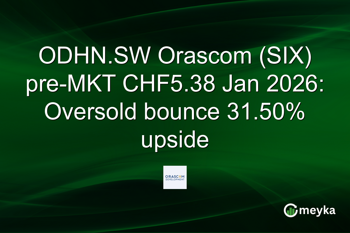 ODHN.SW Orascom (SIX) pre-MKT CHF5.38 Jan 2026: Oversold bounce 31.50% upside