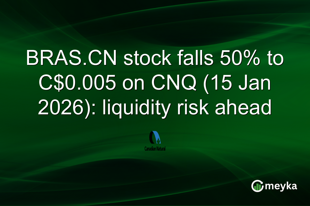 BRAS.CN stock falls 50% to C$0.005 on CNQ (15 Jan 2026): liquidity risk ahead