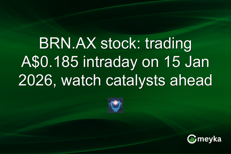 BRN.AX stock: trading A$0.185 intraday on 15 Jan 2026, watch catalysts ahead