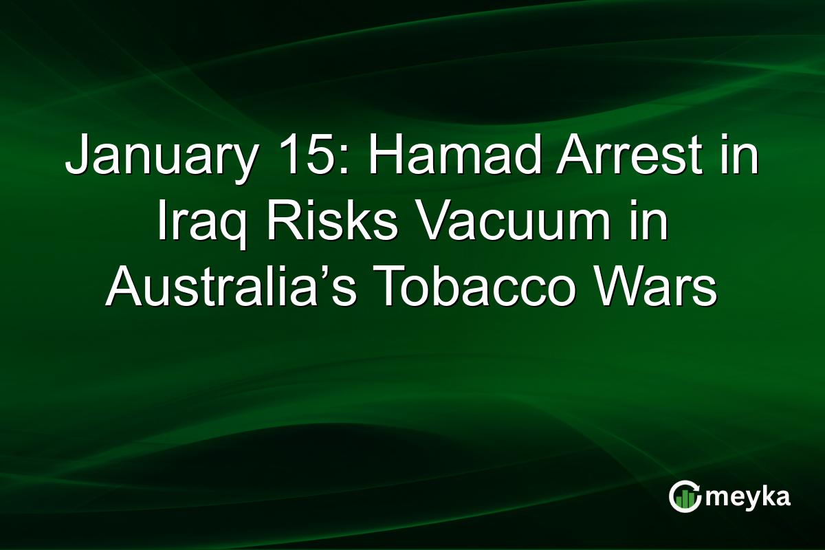 January 15: Hamad Arrest in Iraq Risks Vacuum in Australia’s Tobacco Wars