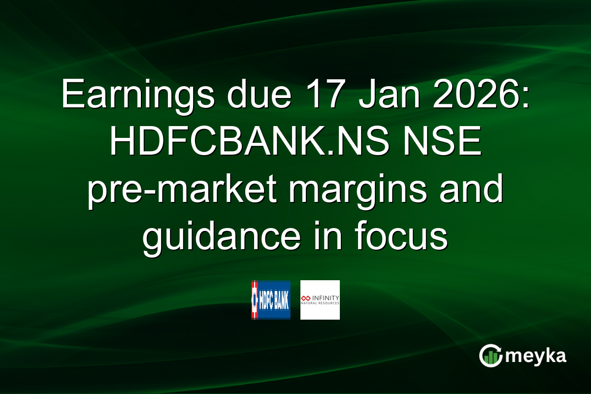 Earnings due 17 Jan 2026: HDFCBANK.NS NSE pre-market margins and guidance in focus
