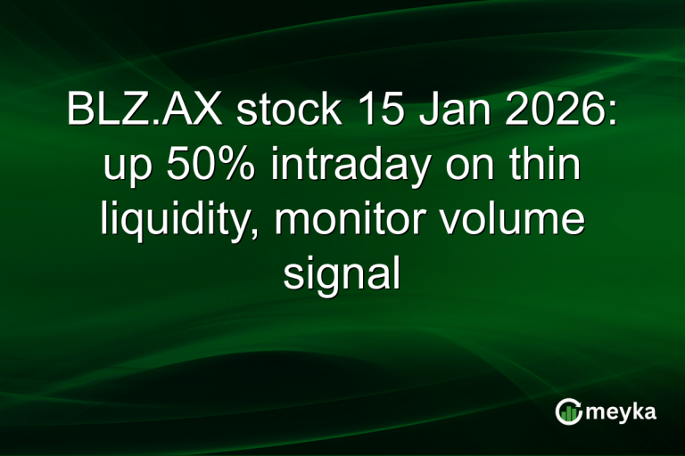 BLZ.AX stock 15 Jan 2026: up 50% intraday on thin liquidity, monitor volume signal