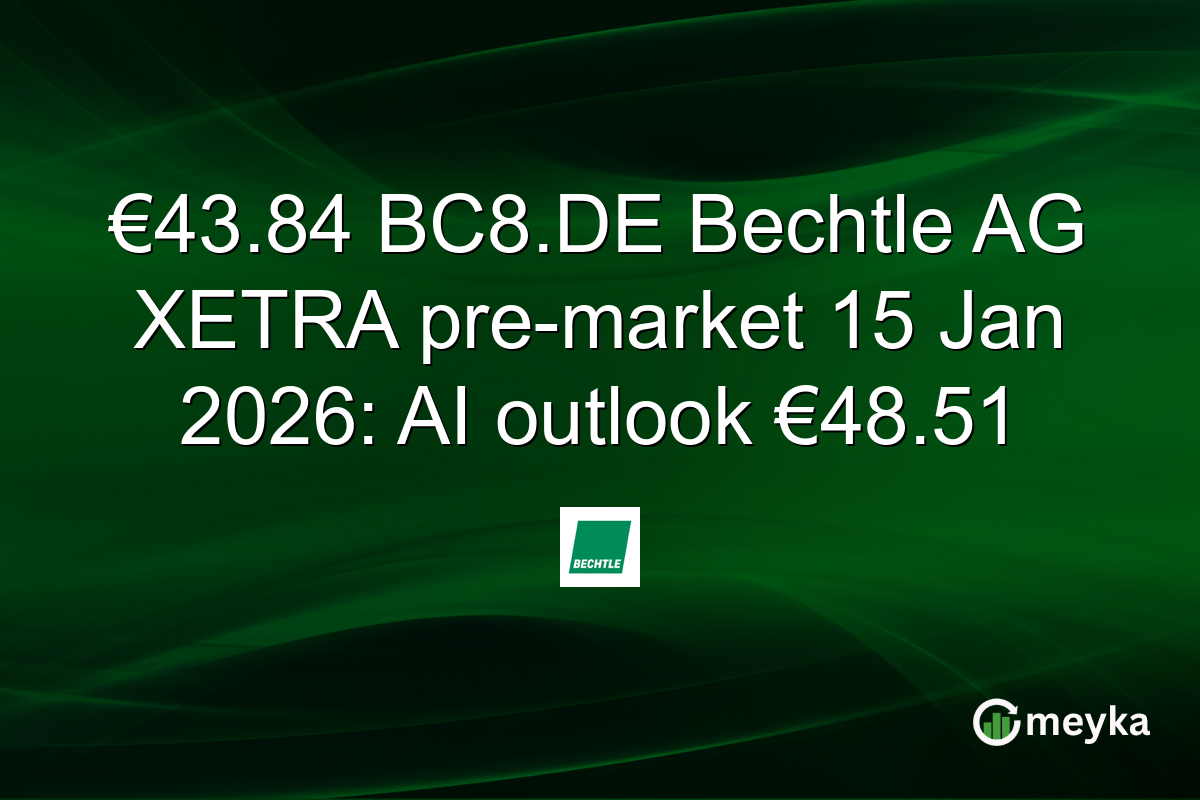 €43.84 BC8.DE Bechtle AG XETRA pre-market 15 Jan 2026: AI outlook €48.51