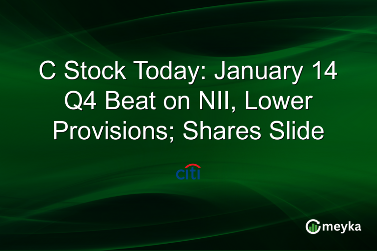 C Stock Today: January 14 Q4 Beat on NII, Lower Provisions; Shares Slide