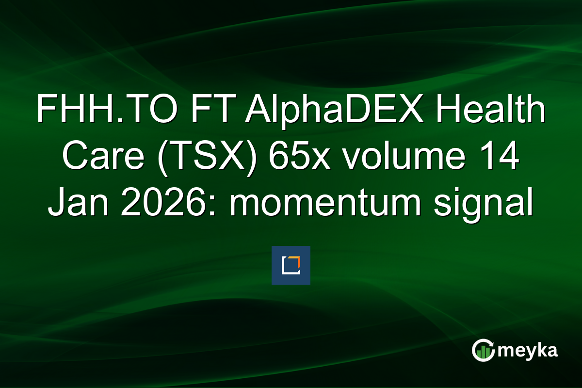 FHH.TO FT AlphaDEX Health Care (TSX) 65x volume 14 Jan 2026: momentum signal
