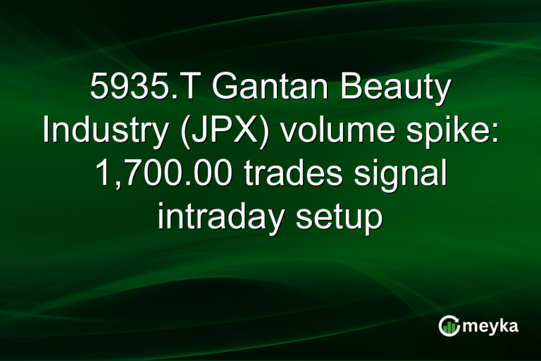 5935.T Gantan Beauty Industry (JPX) volume spike: 1,700.00 trades signal intraday setup