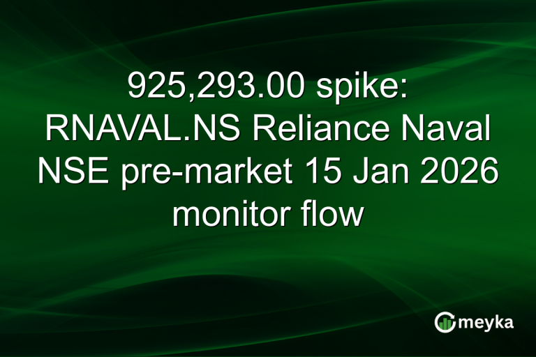 925,293.00 spike: RNAVAL.NS Reliance Naval NSE pre-market 15 Jan 2026 monitor flow