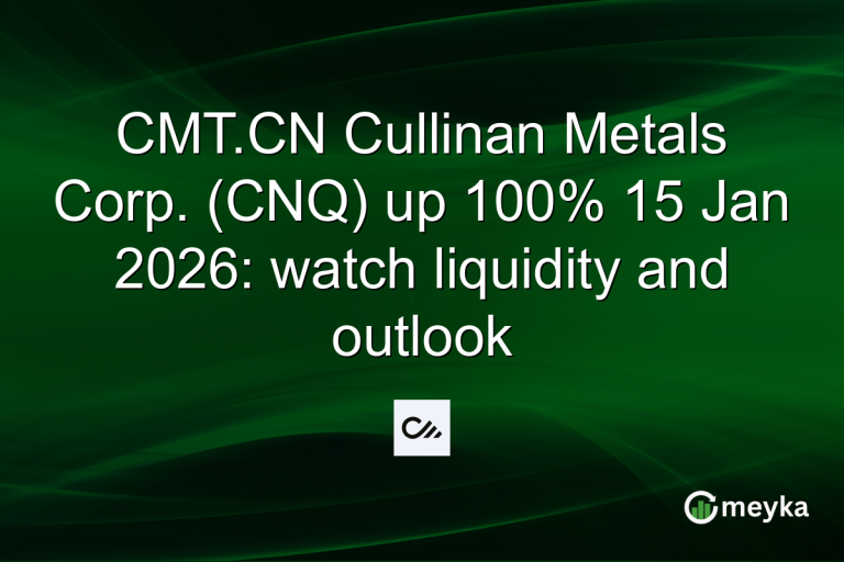 CMT.CN Cullinan Metals Corp. (CNQ) up 100% 15 Jan 2026: watch liquidity and outlook