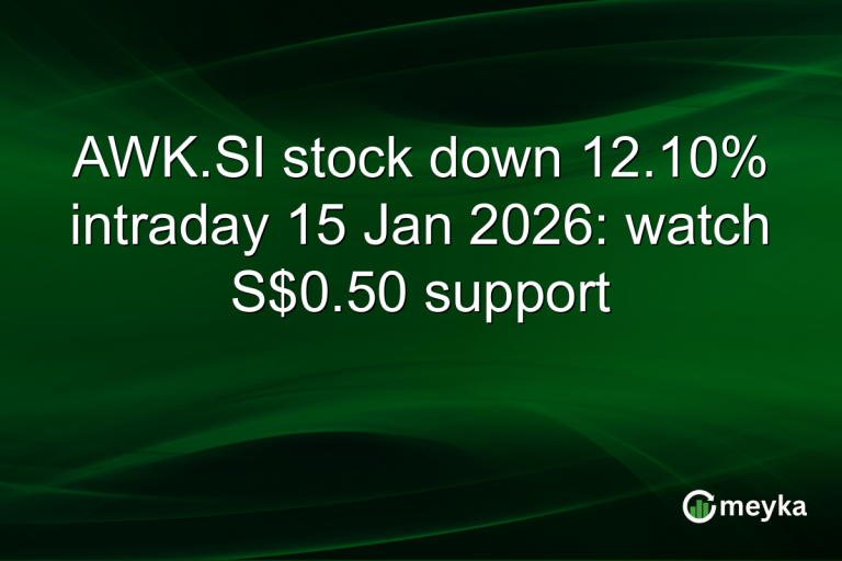 AWK.SI stock down 12.10% intraday 15 Jan 2026: watch S$0.50 support
