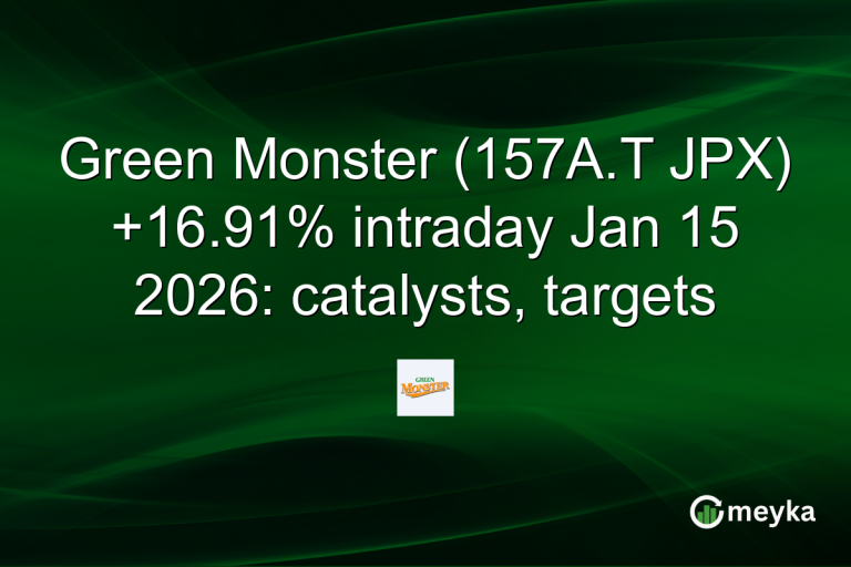 Green Monster (157A.T JPX) +16.91% intraday Jan 15 2026: catalysts, targets