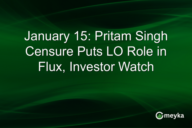 January 15: Pritam Singh Censure Puts LO Role in Flux, Investor Watch