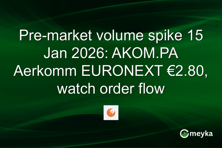 Pre-market volume spike 15 Jan 2026: AKOM.PA Aerkomm EURONEXT €2.80, watch order flow