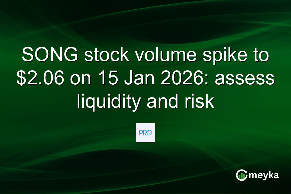 SONG stock volume spike to $2.06 on 15 Jan 2026: assess liquidity and risk