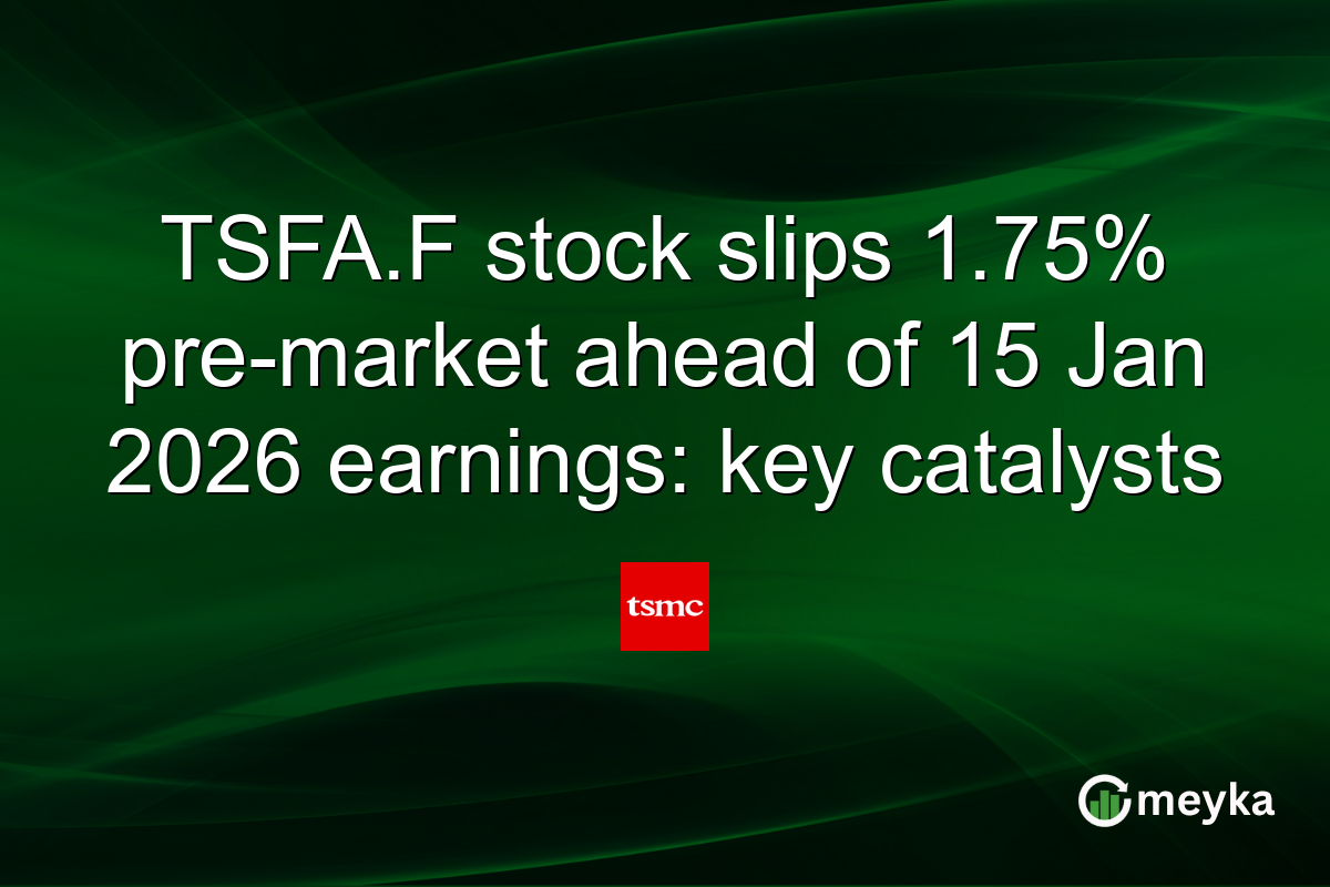 TSFA.F stock slips 1.75% pre-market ahead of 15 Jan 2026 earnings: key catalysts